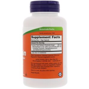 Kurkuma (Curcumine), 60 veggie capsules, Now Foods