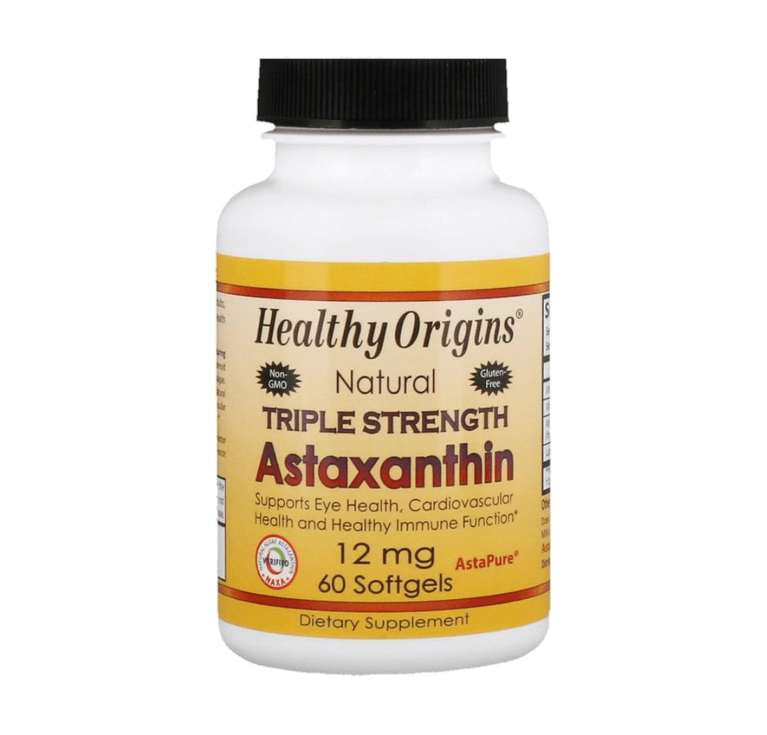 Healthy-Origins-Astaxanthine-Triple-Strength-12-mg-60-Softgels vooraanzicht