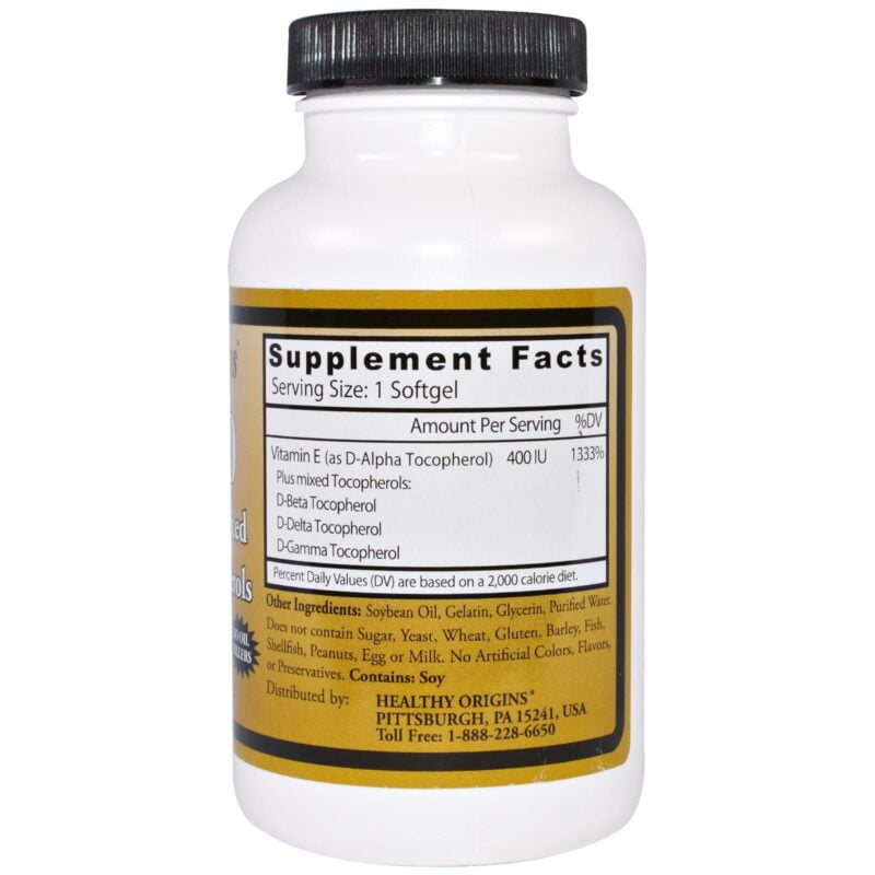 Vitamine E-400, 400 IE, 180 softgels, Healthy Origins