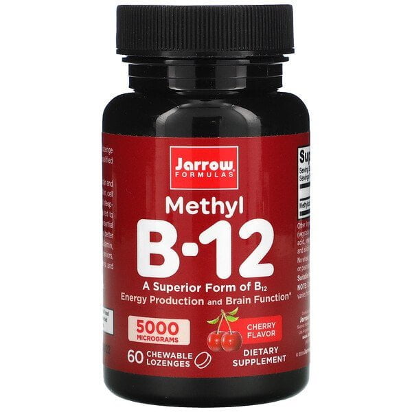 Vitamine B-12, methylcobalamine, 5000 mcg, 60 zuigtabletten, Jarrow Formulas