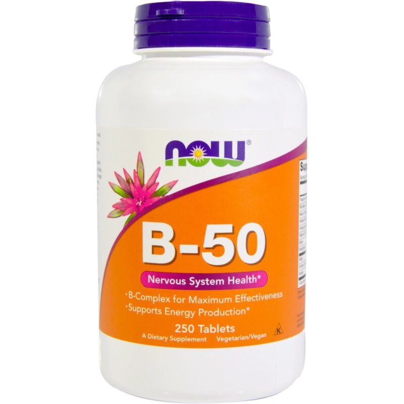 Vitamine B-50, 250 tabletten, Now Foods