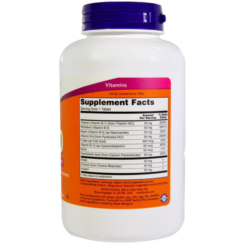 Vitamine B-50, 250 tabletten, Now Foods