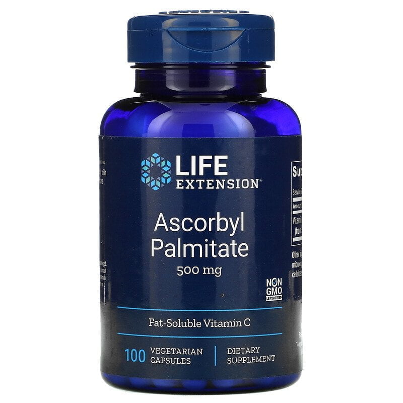 Ascorbyl Palmitate, 500 mg, 100 veg.caps, Life Extension