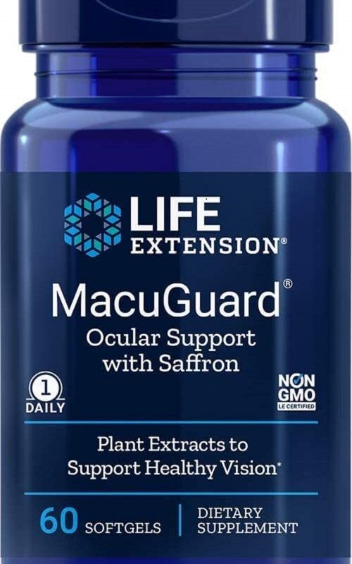 Macuguard Ocular Support, with Saffron, 60 softgels, Life Extension