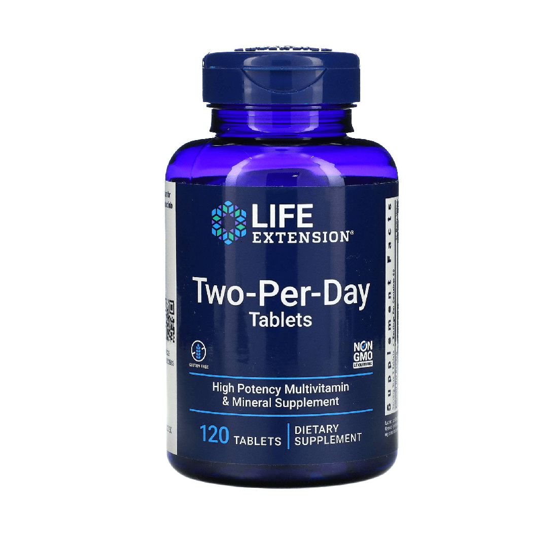 Life-Extension-Two-Per-Day-120-tabletten vooraanzicht