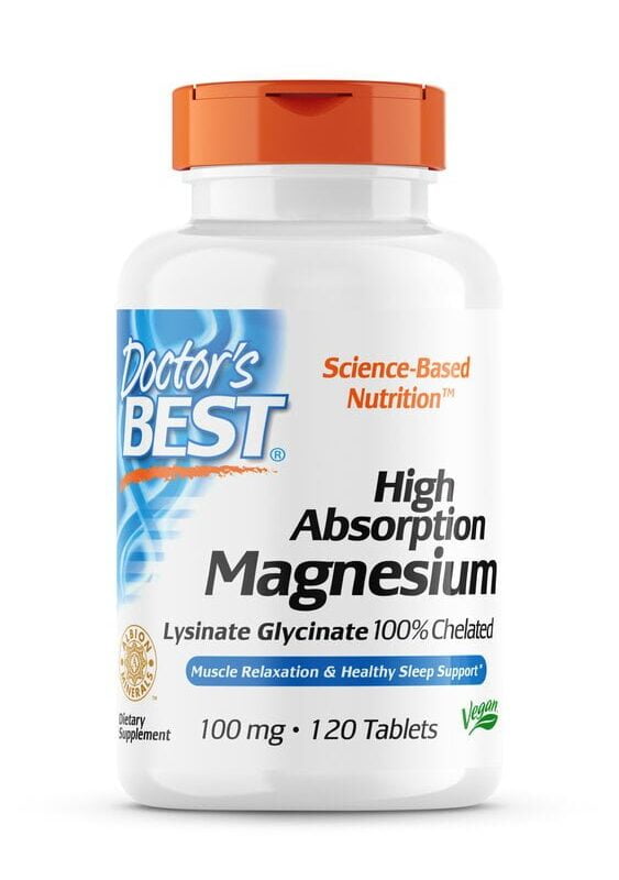 Magnesium, hoge opname, 100 mg, 120 tabletten, Doctors Best