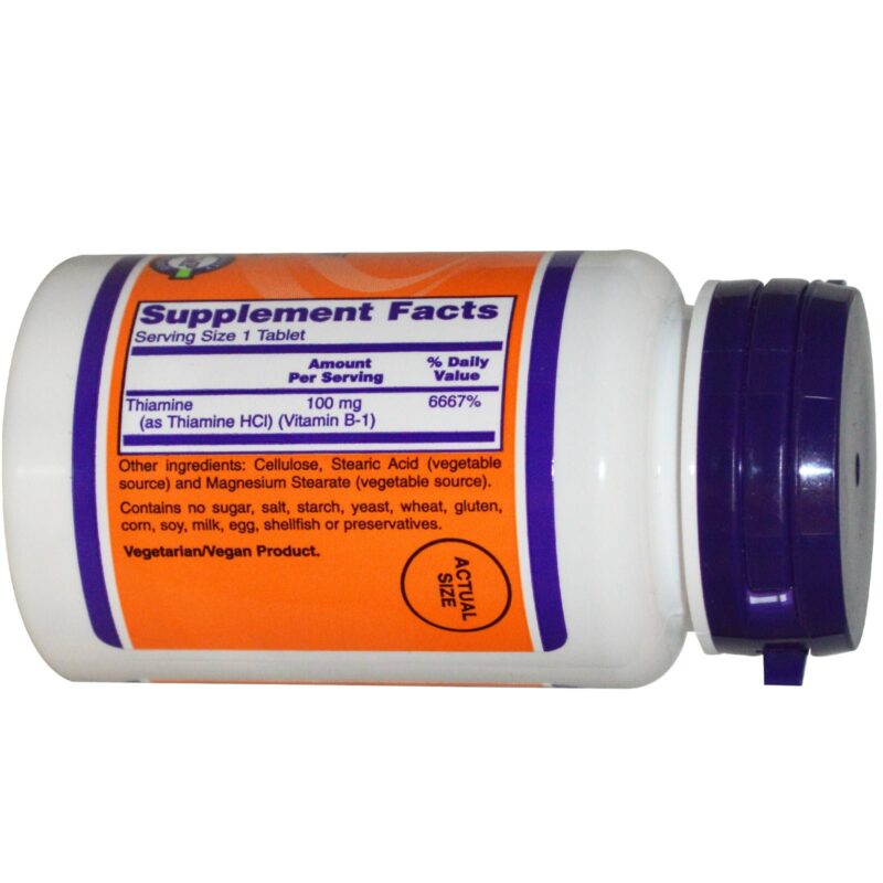 Vitamine B-1, 100 mg, 100 tabletten, Now Foods
