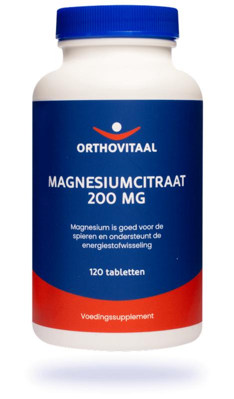 Magnesiumcitraat, 200 mg, 120 tabletten, Orthovitaal