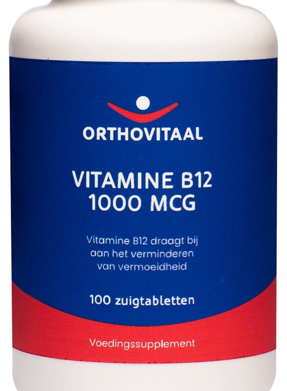Vitamine B-12, 1000 mcg, 100 zuigtabletten, Orthovitaal (tht.10-2025)