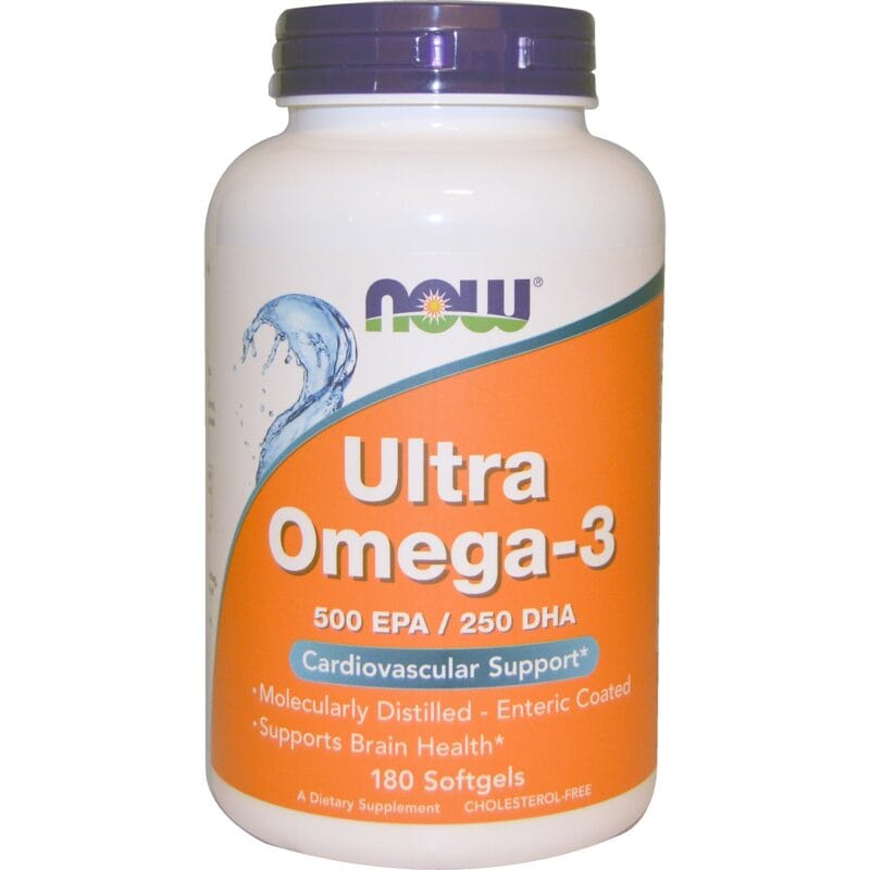 Ultra Omega-3, Fish oil, 180 softgels, Now Foods