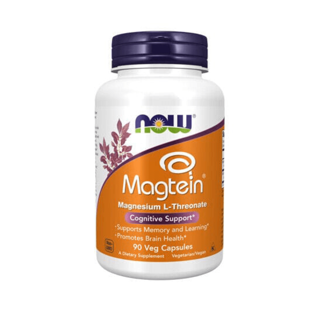 Now Foods Magtein® Magnesium – 90 Vegan Capsules vooraanzicht